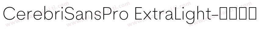 CerebriSansPro ExtraLight字体转换